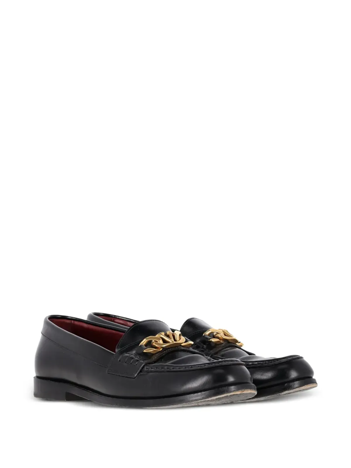 Red Valentino Vintage Vchain カーフレザー ローファー - ブラック - 画像2