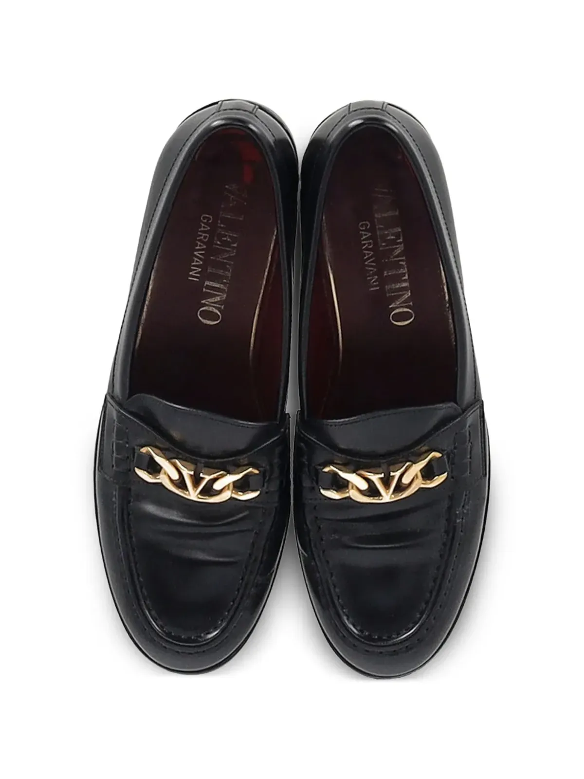 Red Valentino Vintage Vchain カーフレザー ローファー - ブラック - 画像4