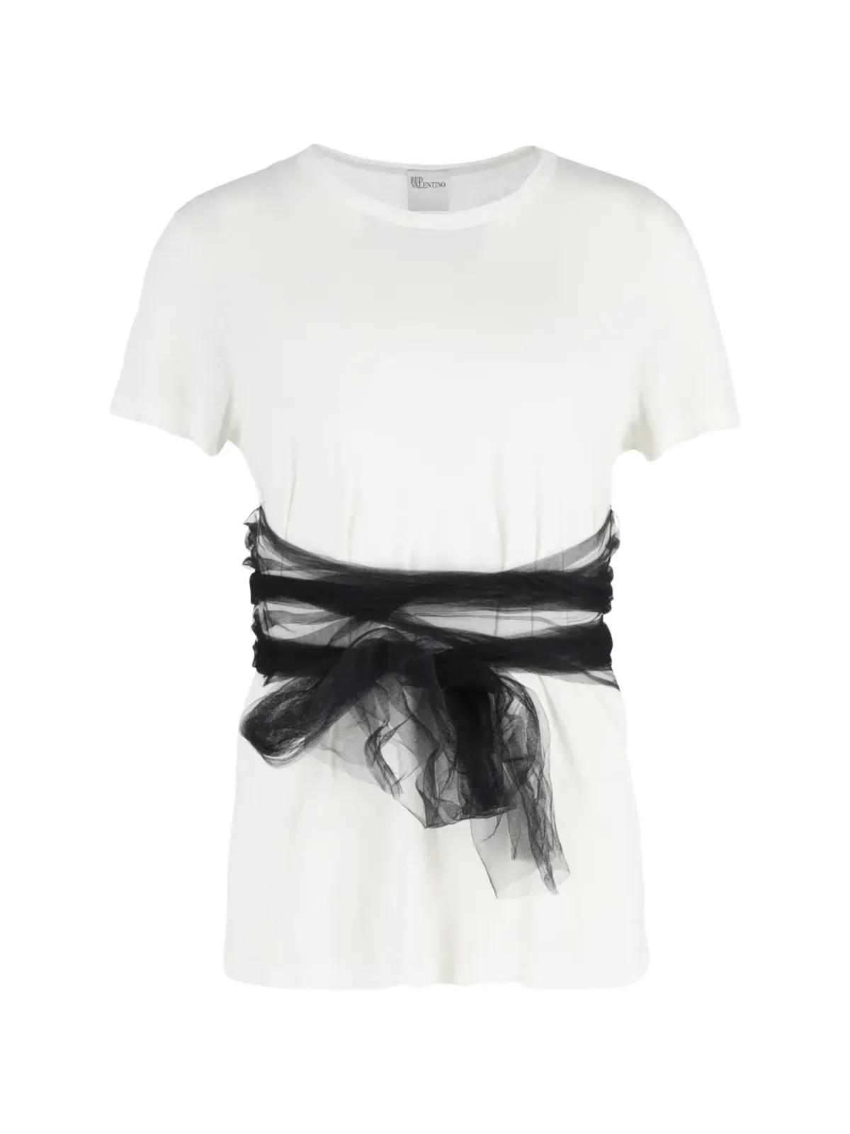 Red Valentino Vintage ラップディテールのコットンTシャツ - 画像1