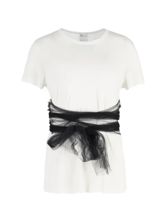 Red Valentino Vintage Red Valentino Vintage ラップディテールのコットンTシャツの商品画像