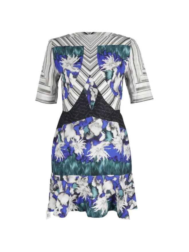 Peter Pilotto Peter Pilotto シルクプリントパネルドレスの商品画像