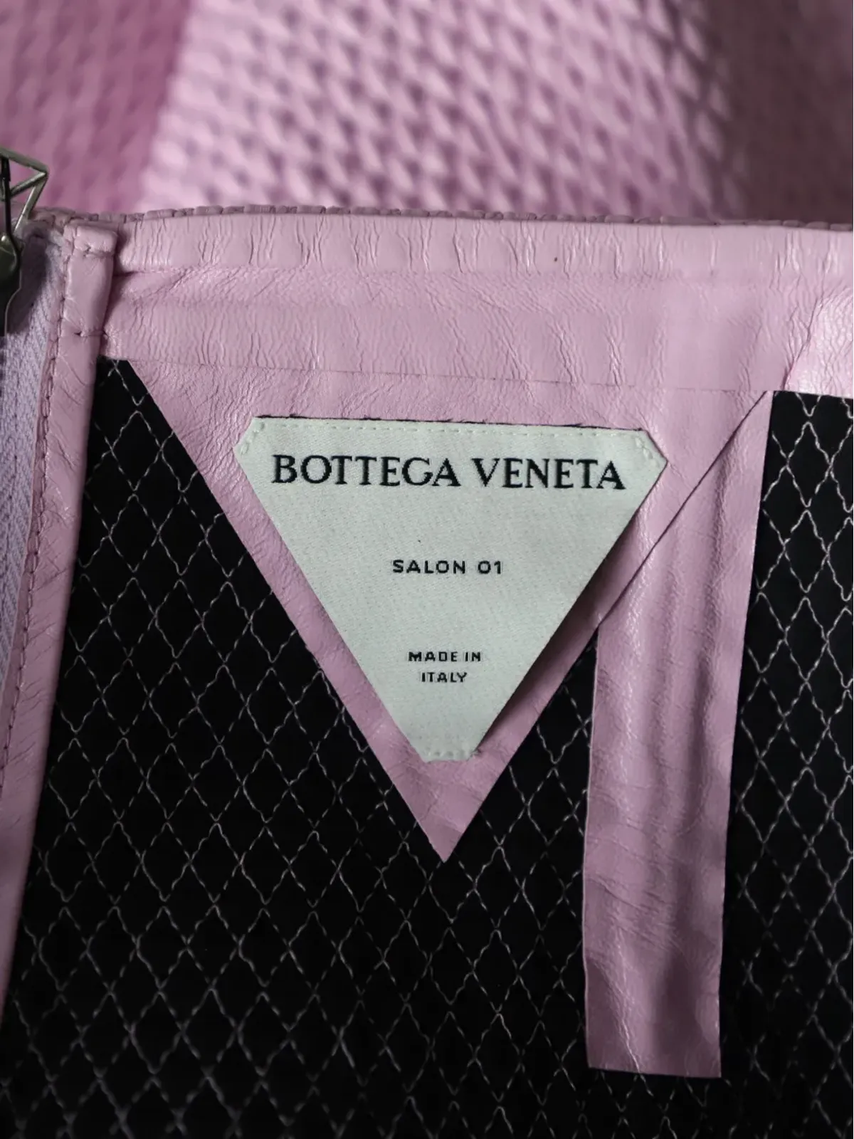 Bottega Veneta Pre-Owned キルテッドレザー ミニスカート - 画像4
