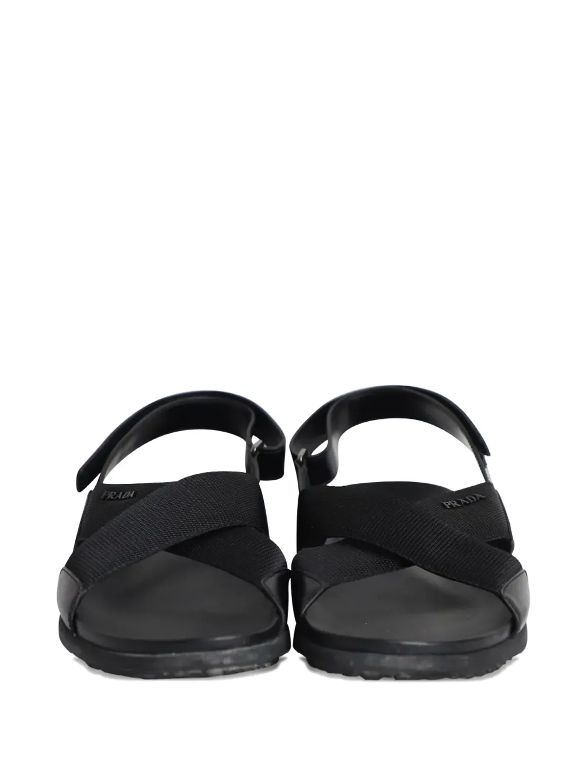 Prada Pre-Owned クロスストラップサンダル - 画像5