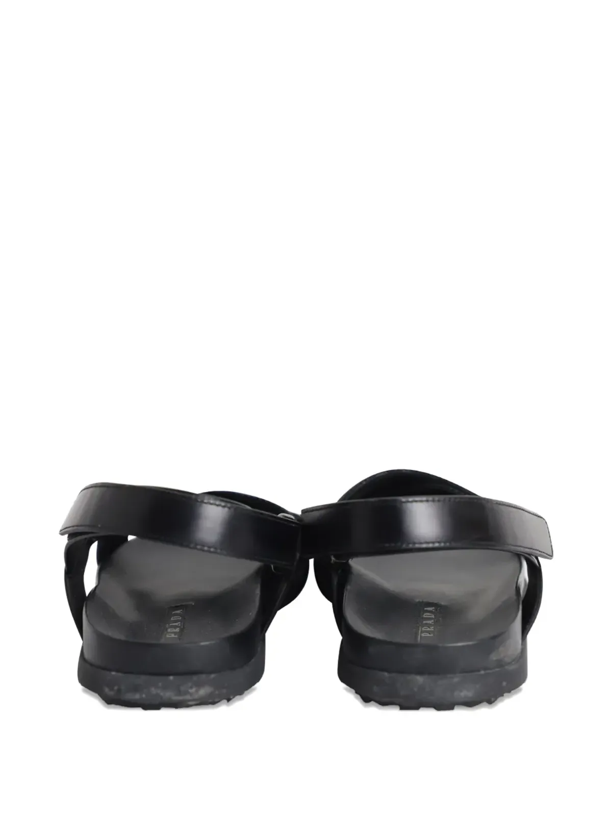 Prada Pre-Owned クロスストラップサンダル - 画像3