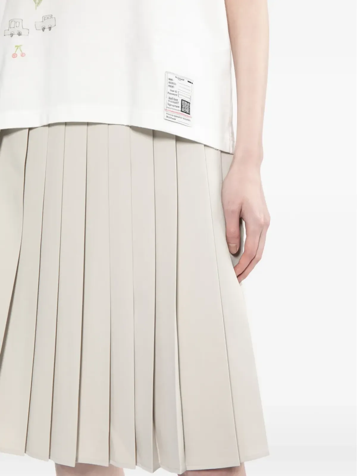 Maison MIHARA YASUHIRO プリーツミディスカート - 画像5