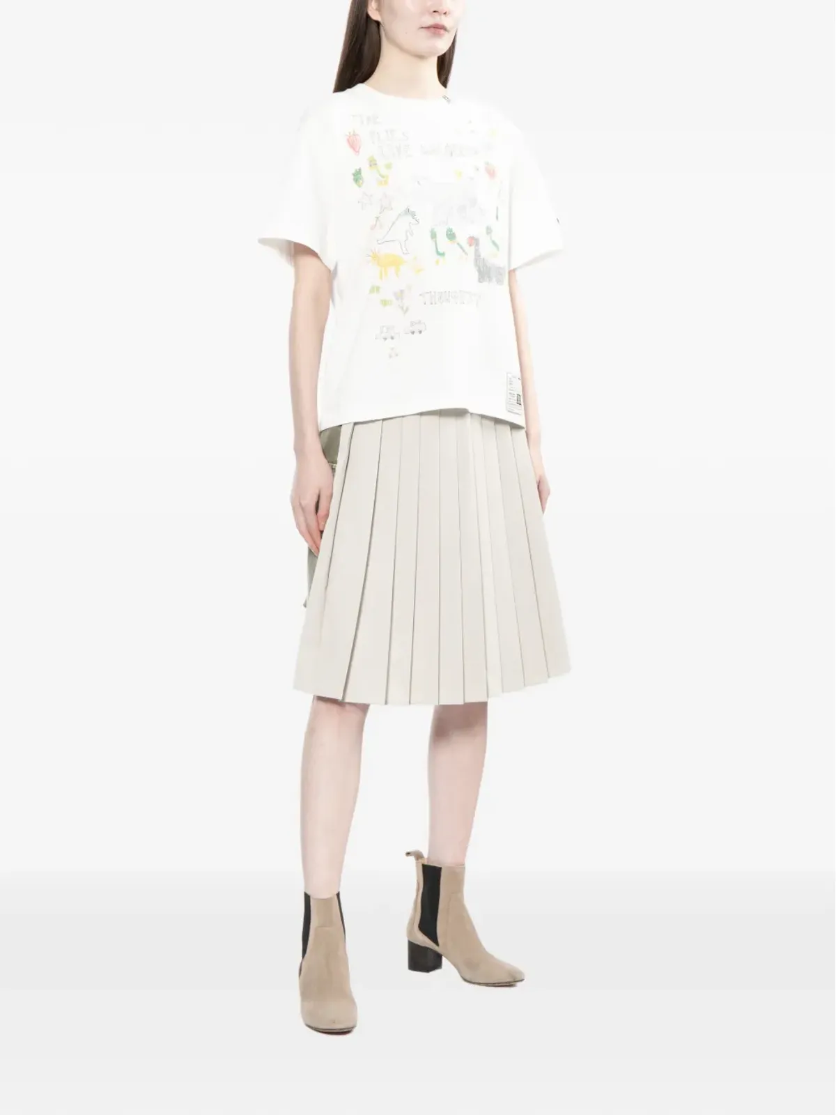 Maison MIHARA YASUHIRO プリーツミディスカート - 画像2