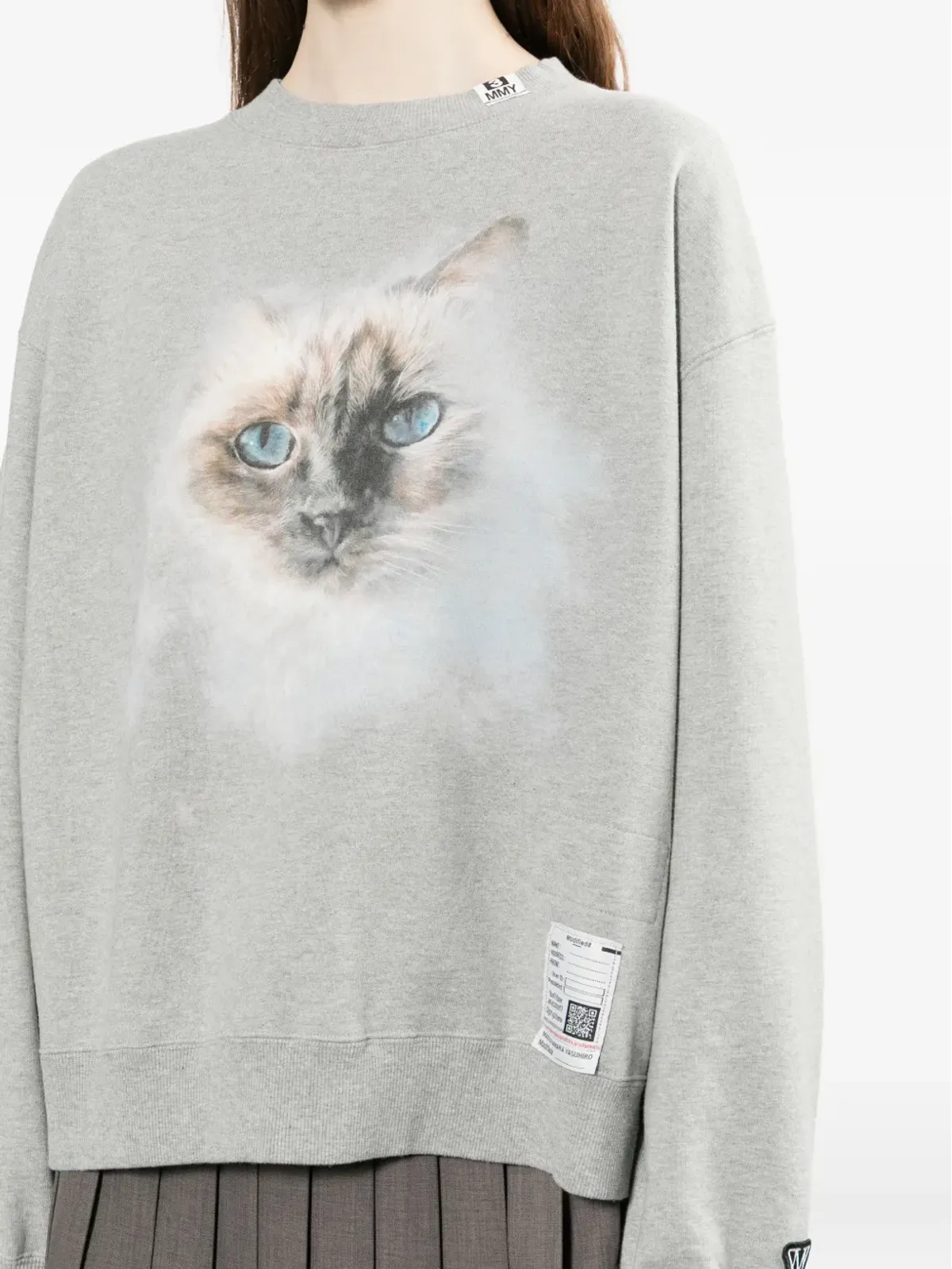 Maison MIHARA YASUHIRO 猫プリントスウェットシャツ - 画像5