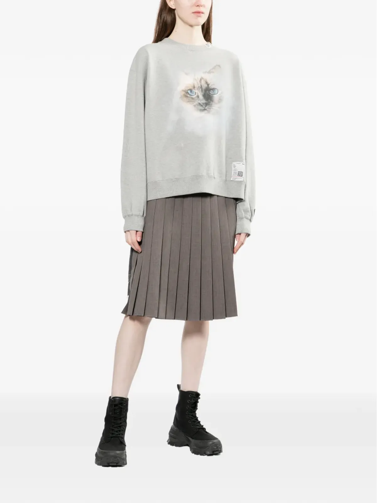 Maison MIHARA YASUHIRO 猫プリントスウェットシャツ - 画像2