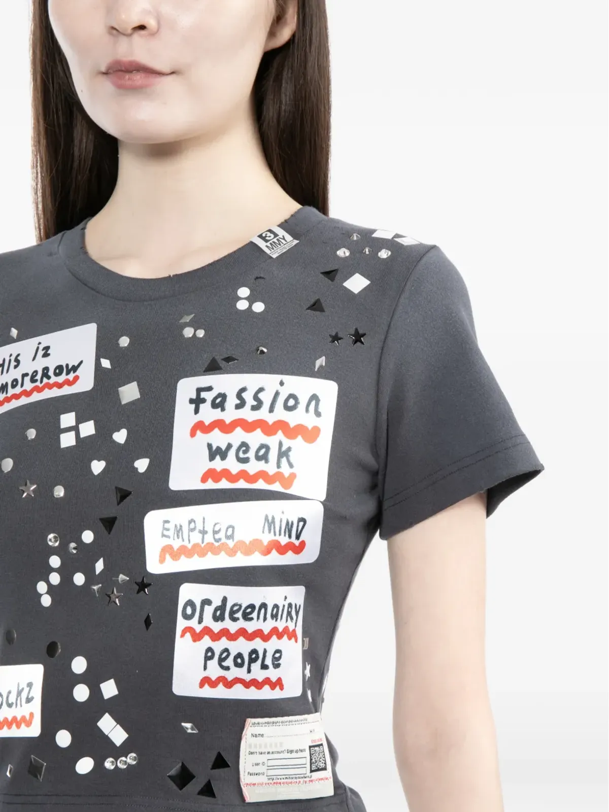 Maison MIHARA YASUHIRO スローガンプリント Tシャツ - 画像5