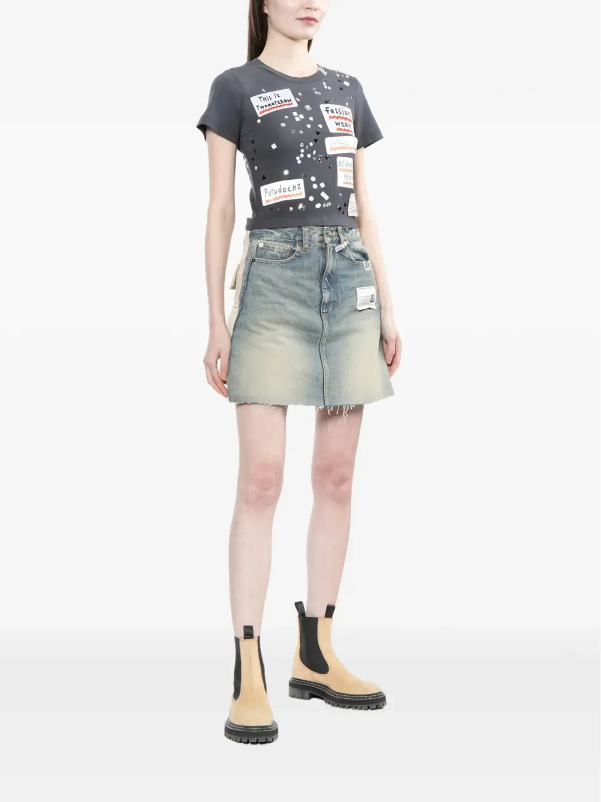 Maison MIHARA YASUHIRO スローガンプリント Tシャツ - 画像2