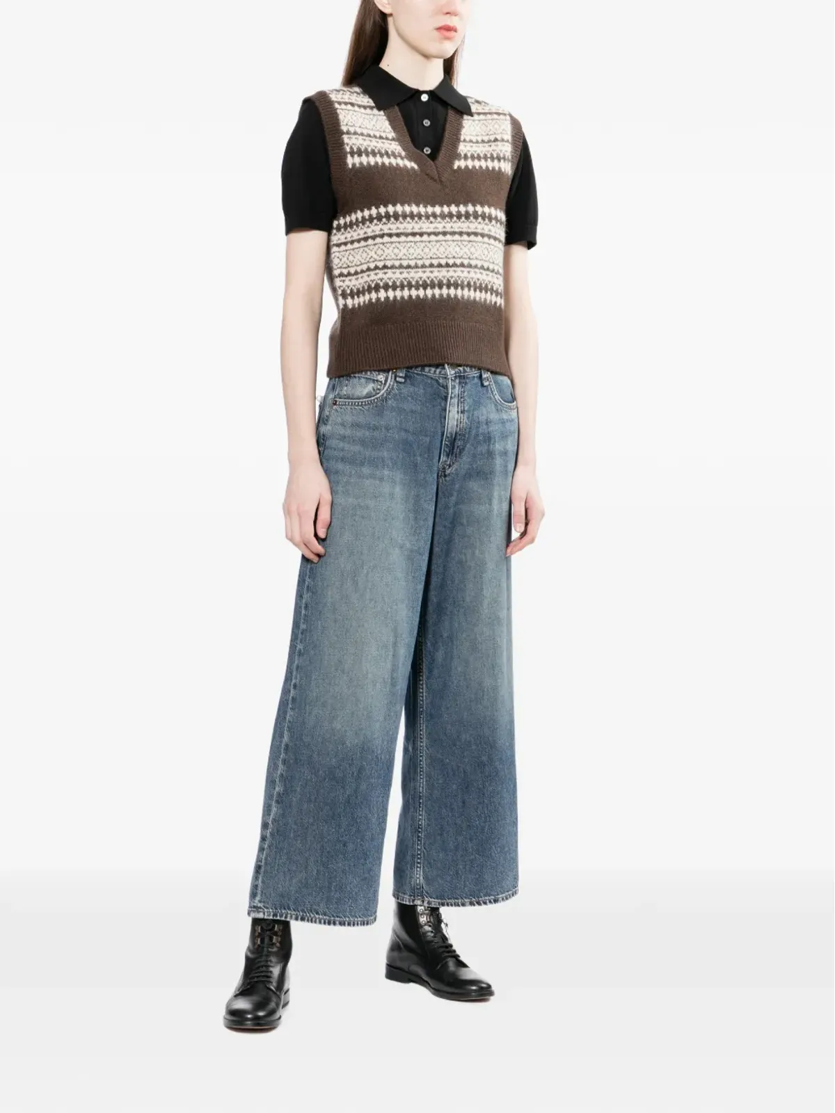 rag & bone Andi ワイドレッグジーンズ - 画像2