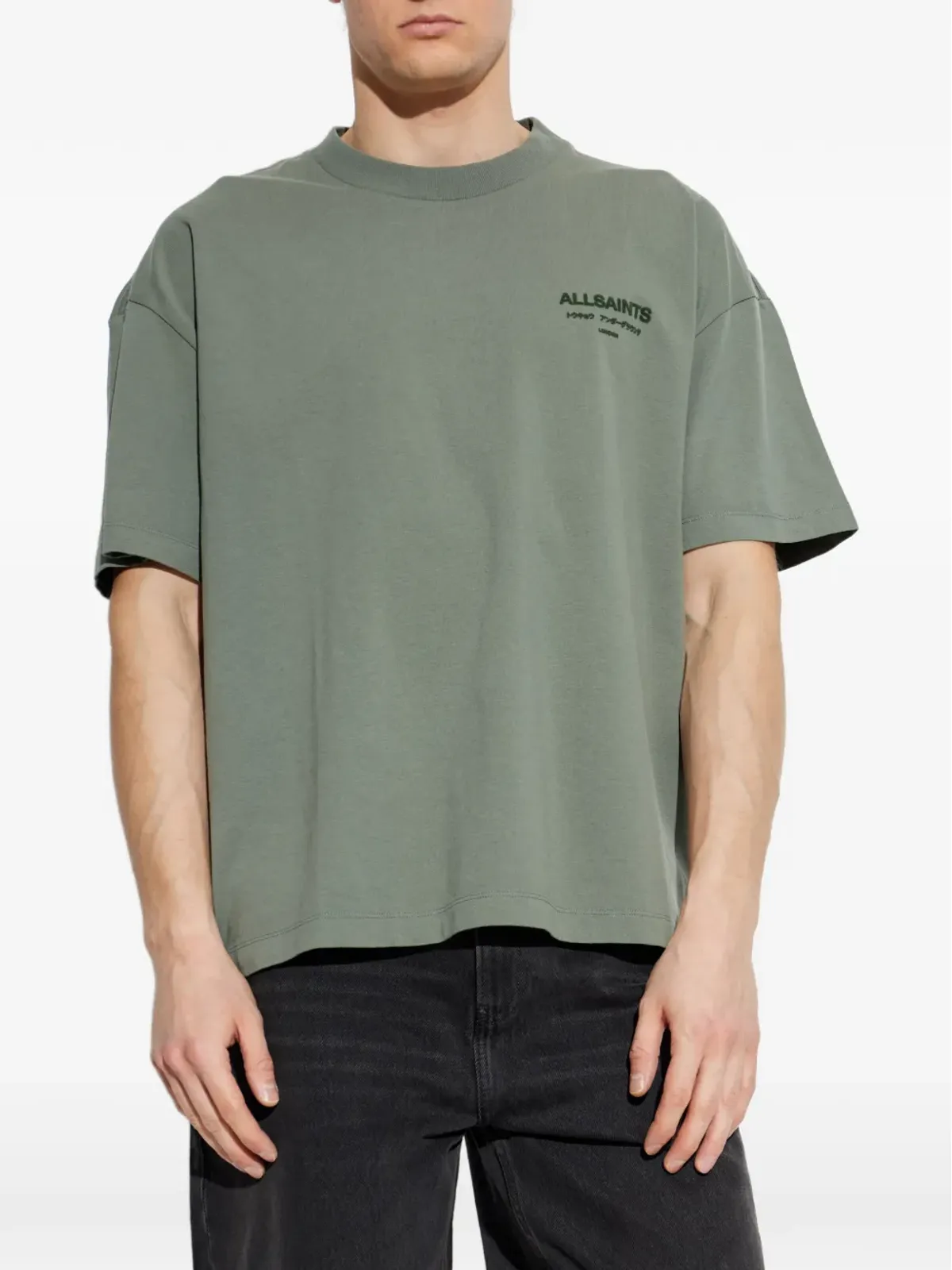 AllSaints Xander フロックド-ロゴ Tシャツ - 画像3