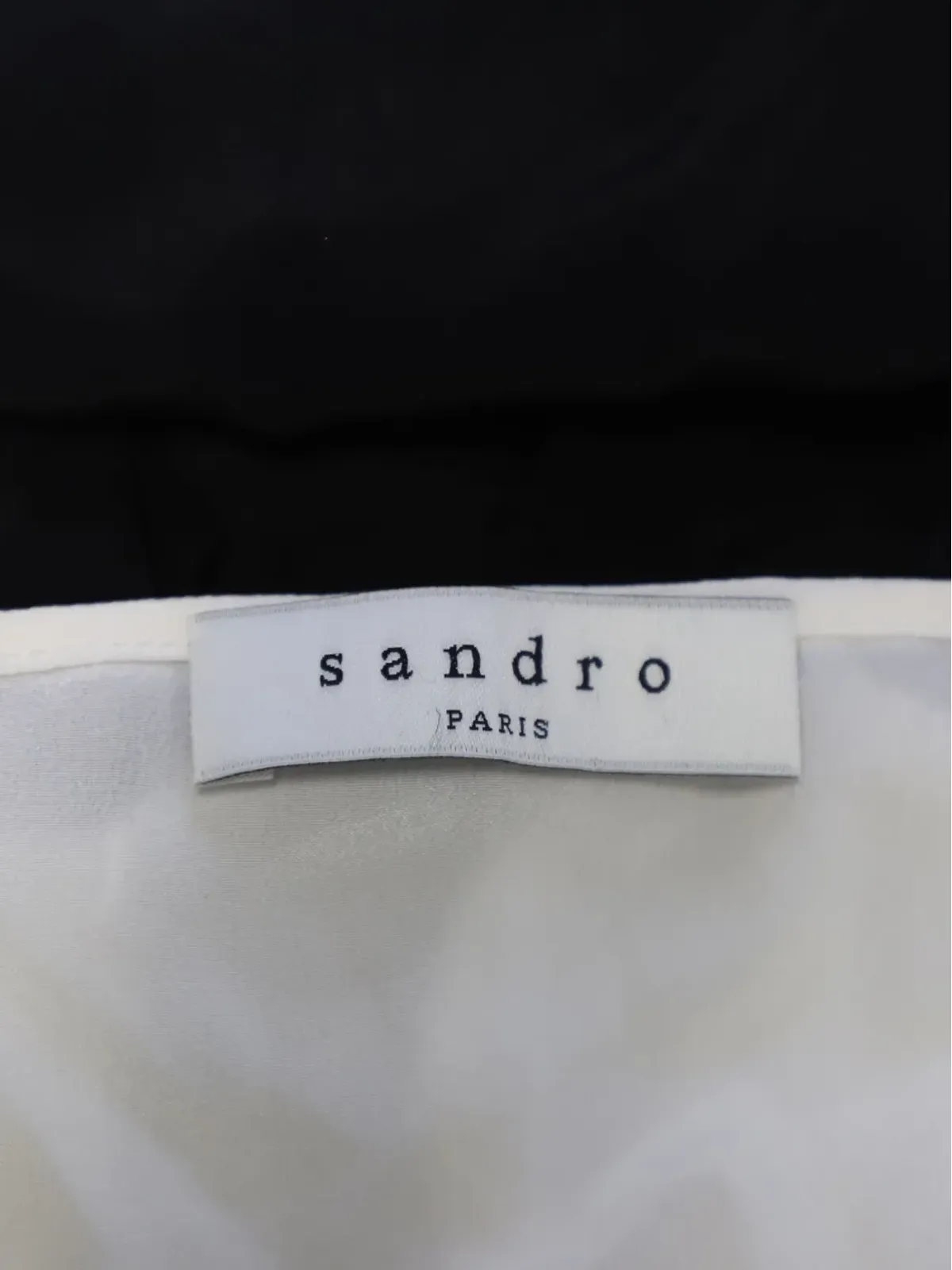 SANDRO レースディテールノースリーブドレス ブラック - 画像4