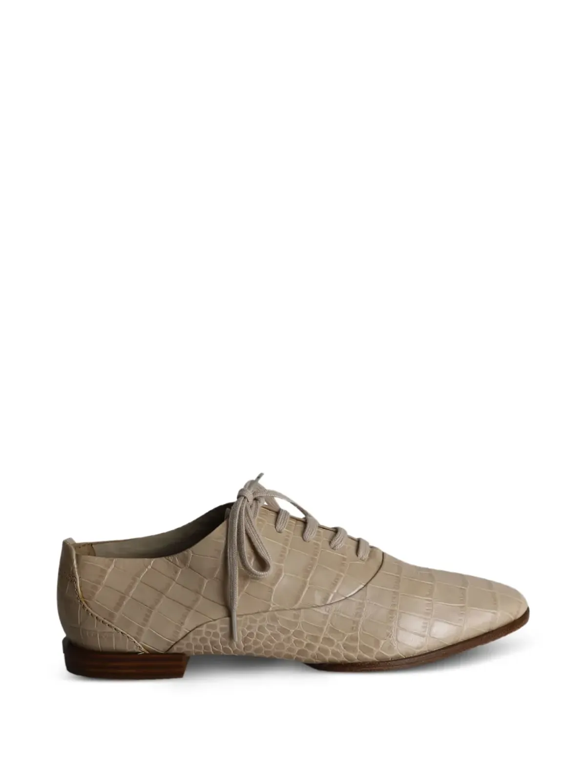 Alexander Wang イングリッド クロコエンボス レースアップ オックスフォードシューズ - Neutrals - 画像1
