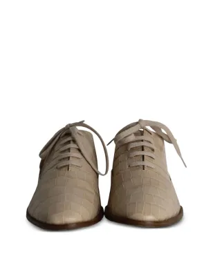 Alexander Wang イングリッド クロコエンボス レースアップ オックスフォードシューズ - Neutrals - サムネイル2
