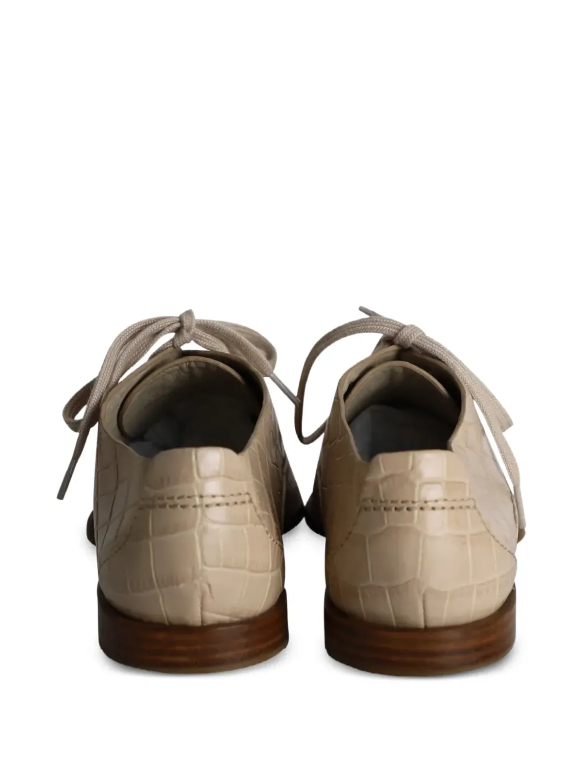 Alexander Wang イングリッド クロコエンボス レースアップ オックスフォードシューズ - Neutrals - 画像3
