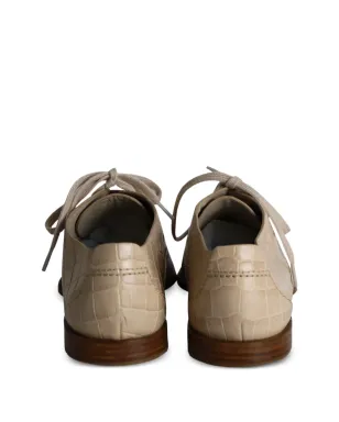Alexander Wang イングリッド クロコエンボス レースアップ オックスフォードシューズ - Neutrals - サムネイル3