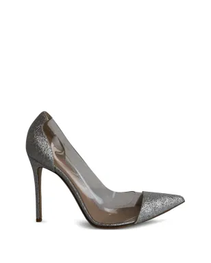 Gianvito Rossi グリッターディテール ポインテッドトゥ パンプス - Silver - サムネイル1