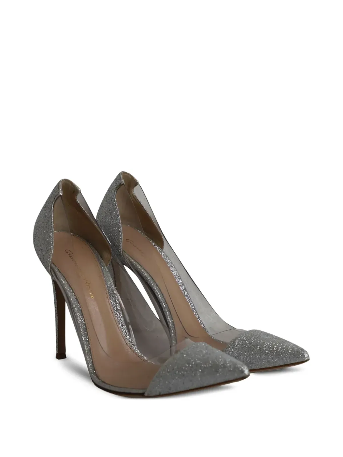 Gianvito Rossi グリッターディテール ポインテッドトゥ パンプス - Silver - 画像2