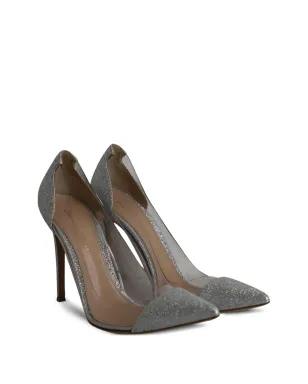 Gianvito Rossi グリッターディテール ポインテッドトゥ パンプス - Silver - サムネイル2