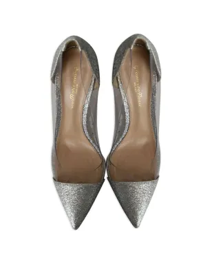Gianvito Rossi グリッターディテール ポインテッドトゥ パンプス - Silver - サムネイル4