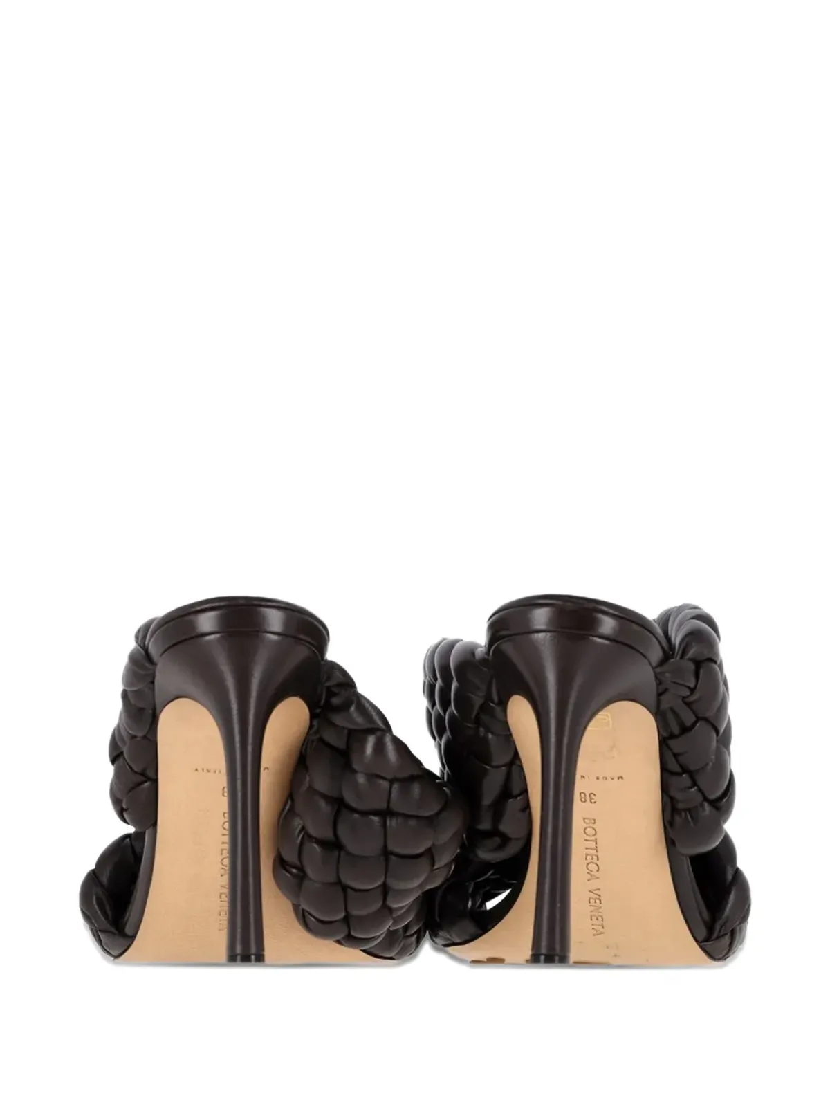 Bottega Veneta Pre-Owned イントレッチャート・ストレットサンダル - ブラウン - 画像3