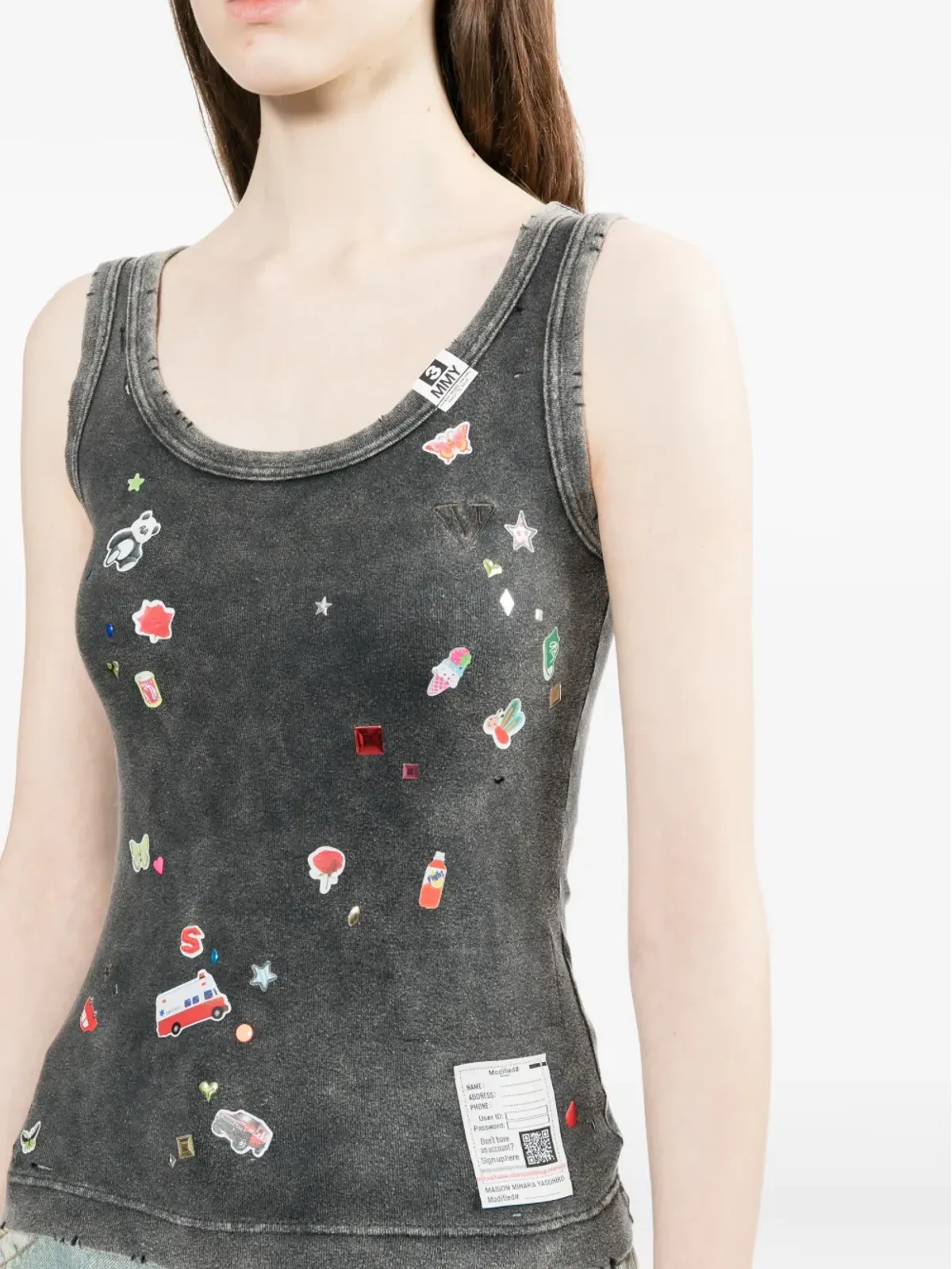 Maison MIHARA YASUHIRO グラフィックプリント タンクトップ - 画像5