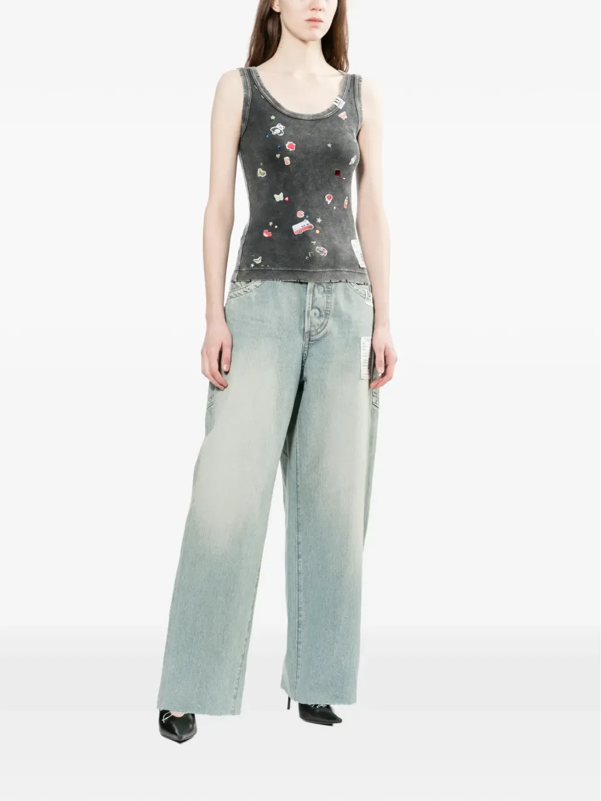 Maison MIHARA YASUHIRO グラフィックプリント タンクトップ - 画像2