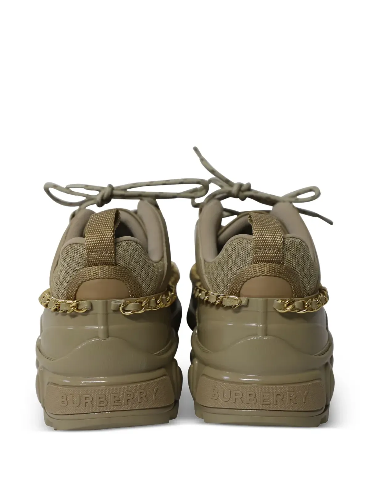 Burberry Pre-Owned アーサー レザー スニーカー - 画像3