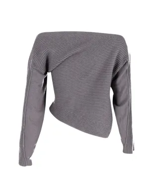Alexander Wang ビンテージ オフショルダー アシンメトリックヘム トップ - グレー - サムネイル2