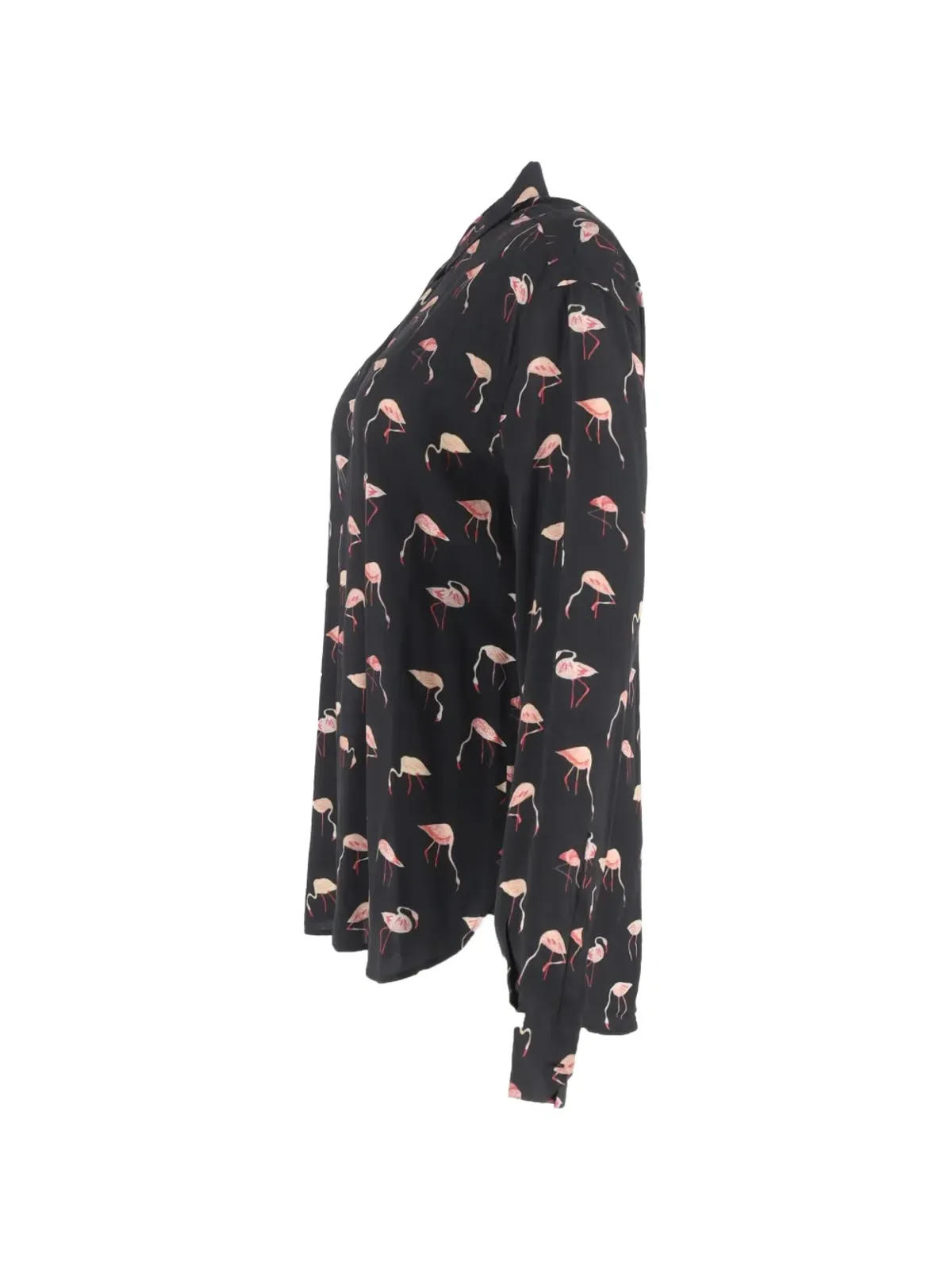 Saint Laurent Pre-Owned フラミンゴ柄プリントシャツ - ブラック - 画像3