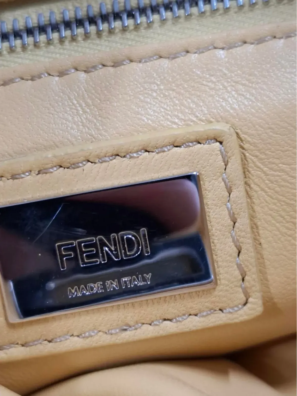 Fendi Pre-Owned ミニピーカブー シアリング トートバッグ - イエロー - 画像5
