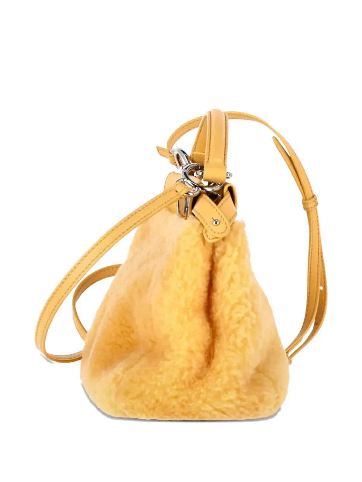 Fendi Pre-Owned ミニピーカブー シアリング トートバッグ - イエロー - 画像2