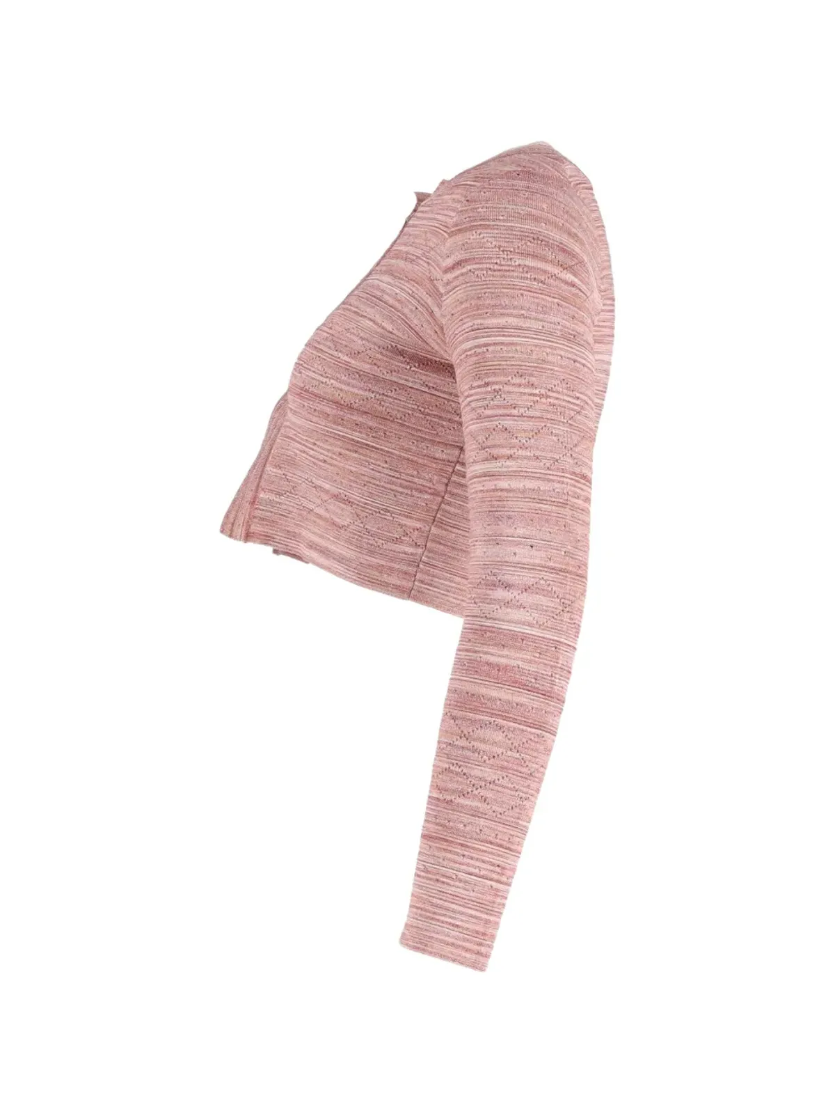 SANDRO ストライプ柄クロップドカーディガン - Pink - 画像3