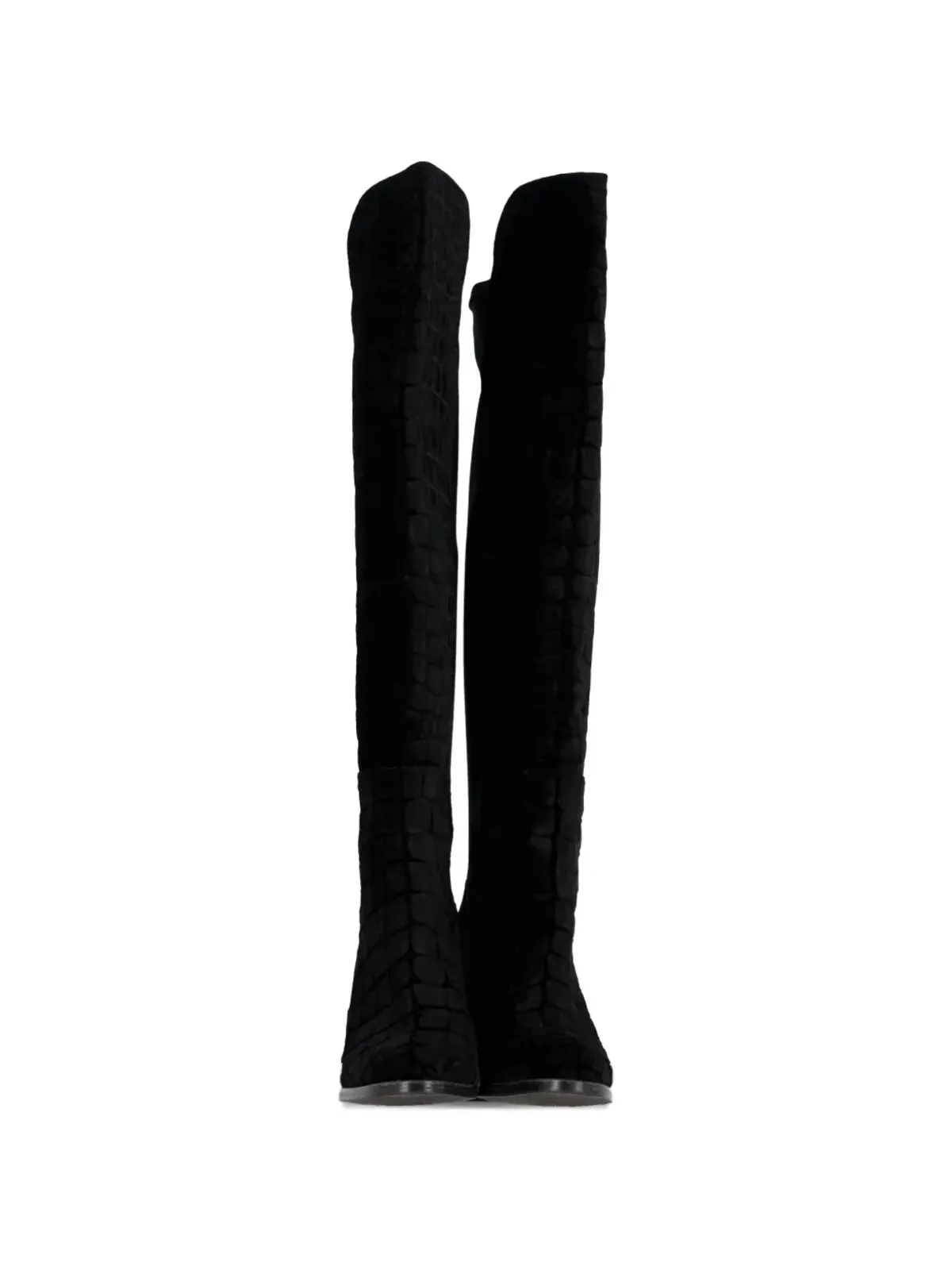 Stuart Weitzman crocodile-effect boots - Black - 画像4