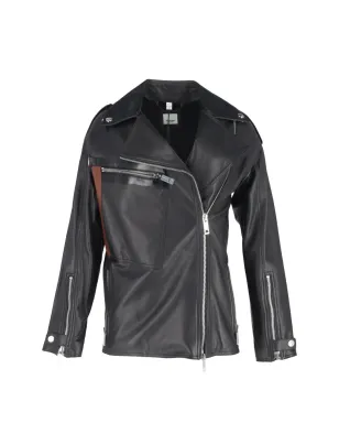 Burberry Pre-Owned レザーバイカージャケット - サムネイル1