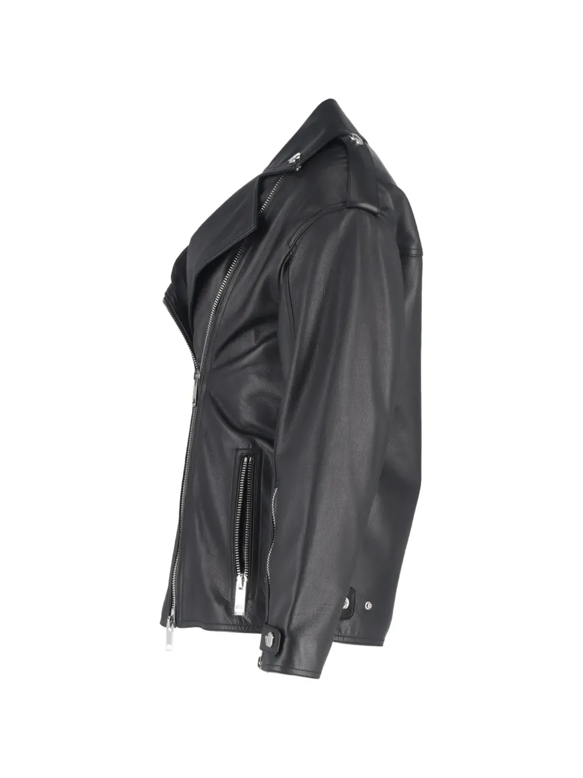 Burberry Pre-Owned レザーバイカージャケット - 画像3
