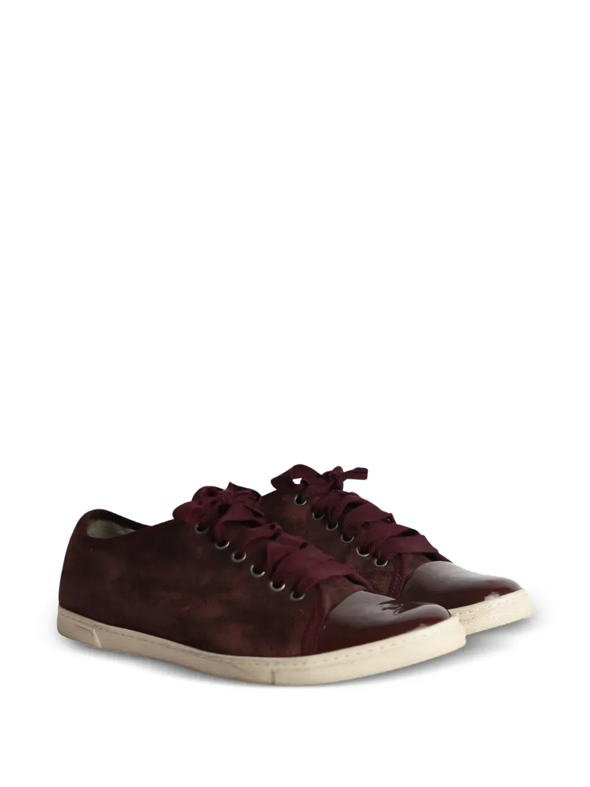Lanvin ビンテージ スエード レースアップ スニーカー - レッド - 画像2