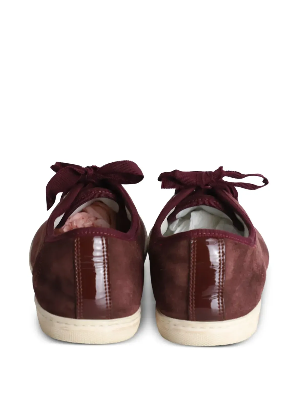 Lanvin ビンテージ スエード レースアップ スニーカー - レッド - 画像3