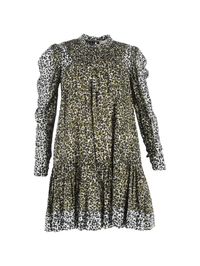 Ulla Johnson Ulla Johnson アミラ レオパード柄ミニドレスの商品画像