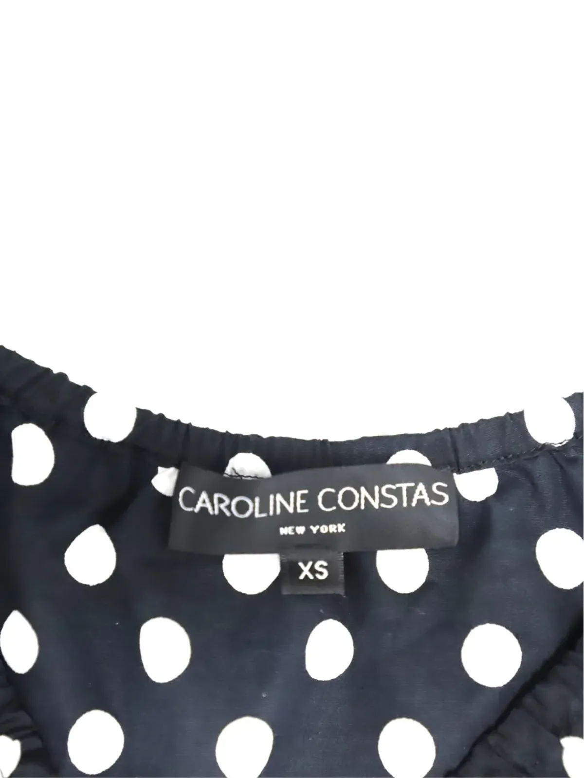 Caroline Constas ポルカドット Vネック トップス - ブラック - 画像4