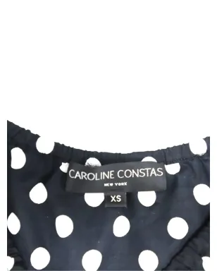 Caroline Constas ポルカドット Vネック トップス - ブラック - サムネイル4