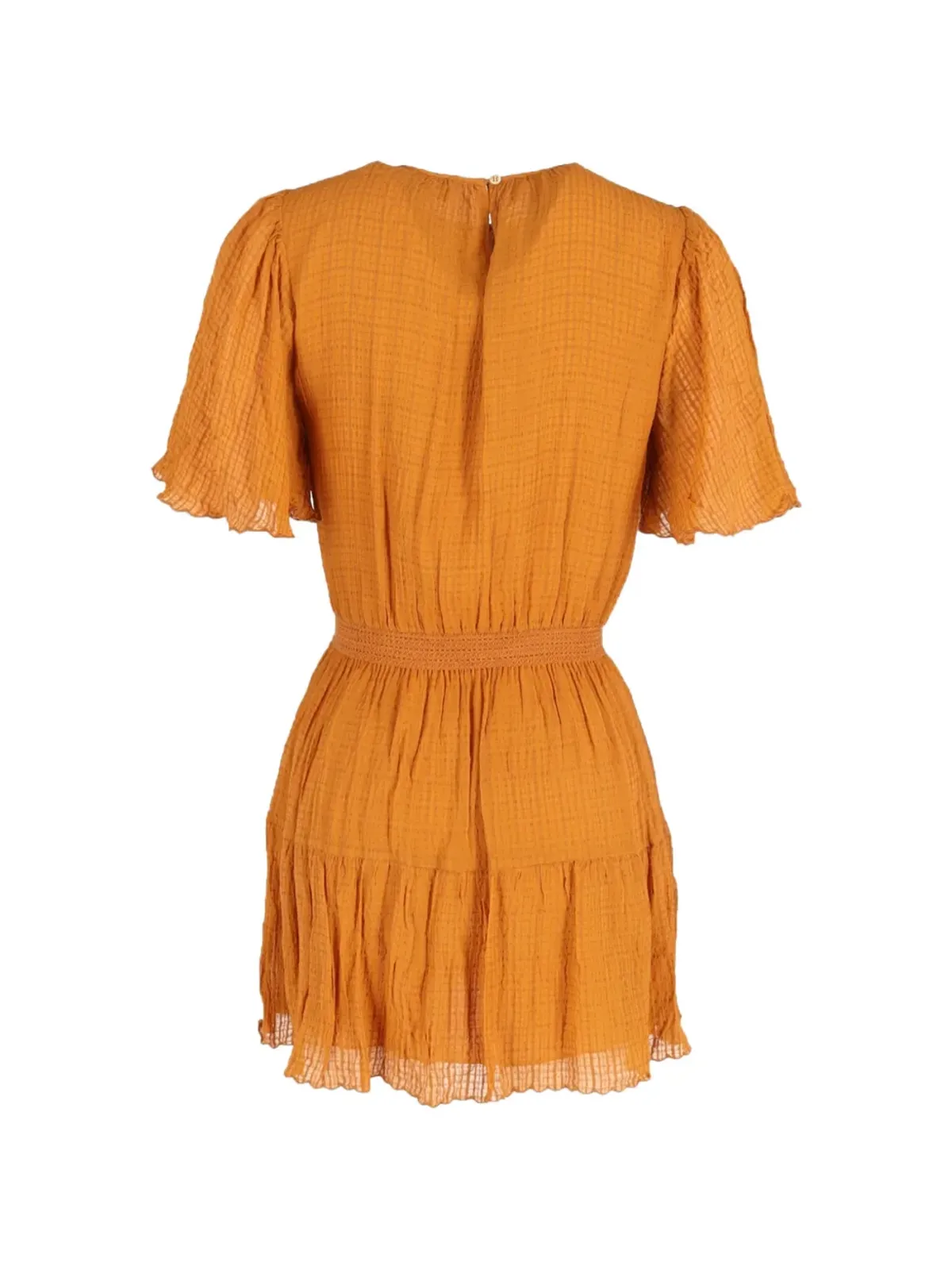 Vanessa Bruno seersucker gathered mini dress - Orange - 画像2