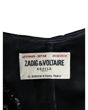 Zadig&Voltaire ベロアのフリル付きミニドレス - ブラック - サムネイル4