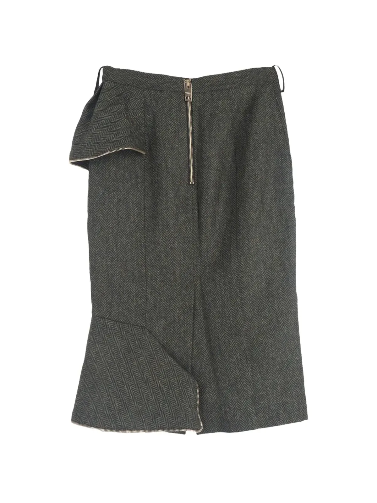 Burberry Pre-Owned フリル付きペンシルミディスカート - 画像2