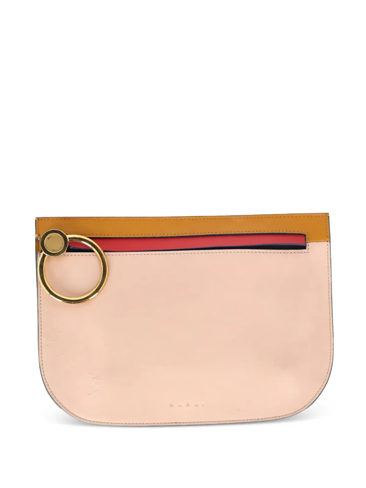 Marni Pre-Owned ジップファスナーリングディテールのクラッチバッグ - ピンク - 画像1