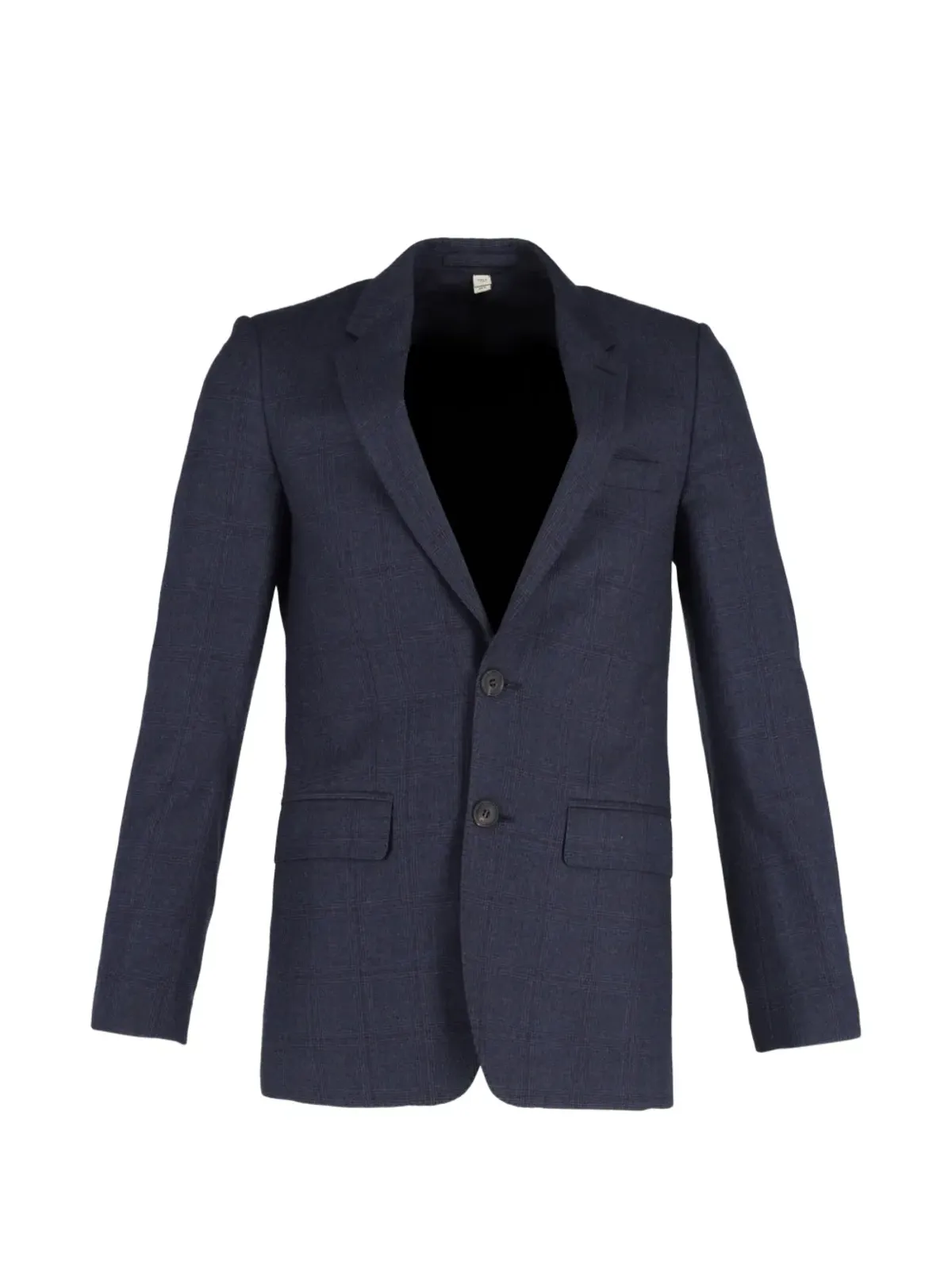 Burberry Pre-Owned チェック柄 シングルブレスト ブレザー（ブルー） - 画像1