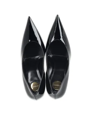 Saint Laurent Pre-Owned Norma patent pumps - Black - サムネイル4