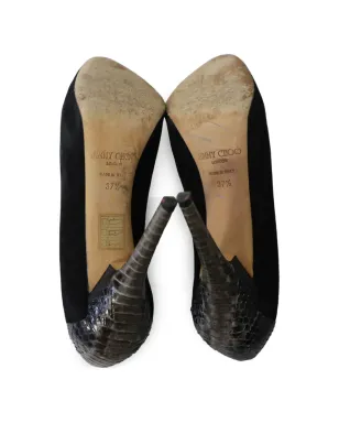 Jimmy Choo ビンテージ 蛇柄ヒールパンプス - ブラック - サムネイル5