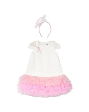 Dress & Fleur チュールトリムドレスセット - White - サムネイル1